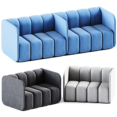 Modular Partition Sofa: Bob by BlaStation 3D model image 1 