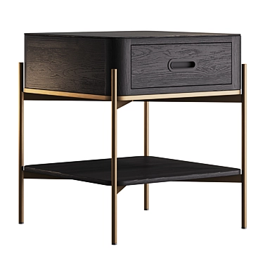 Grotto Oak Wood Coffee Table 3D model image 1 