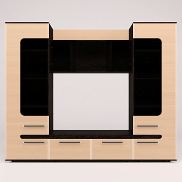 Modern Wall Unit Sona 3D model image 1 