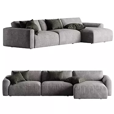 Modern Fenton RAF Sectional - Montford Onyx 3D model image 1 