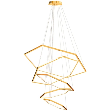 Elegant Vesanto Cameron 5 Chandelier 3D model image 1 