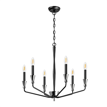 Sleek 6-Light Pendant: 732167 Ragno Lightstar 3D model image 1 