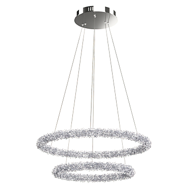 Goslar Chrome Chandelier with Crystal Accents 3D model image 1 