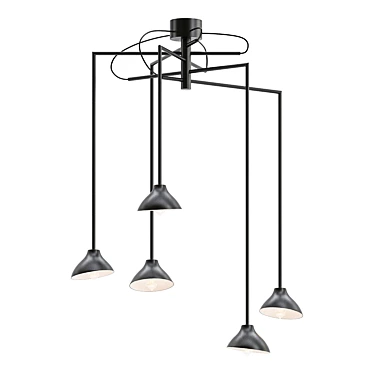 Sleek Pendant Light: SHIFT 5 3D model image 1 