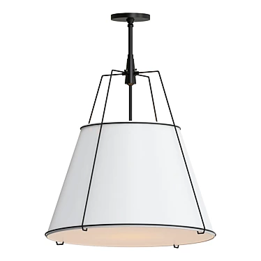 Sleek Conical Pendant Light 3D model image 1 