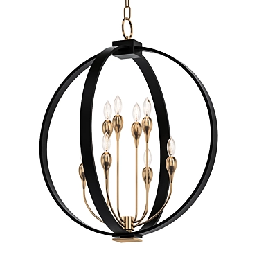 Elegant Eight-Light Chandelier 3D model image 1 