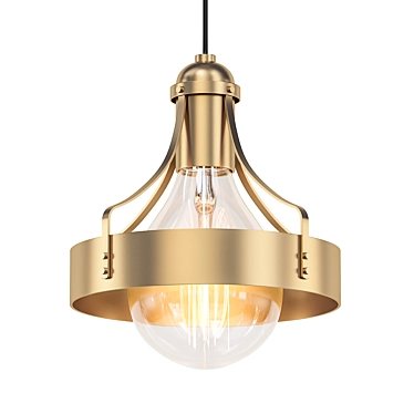 Elegant Agb One Light Pendant 3D model image 1 