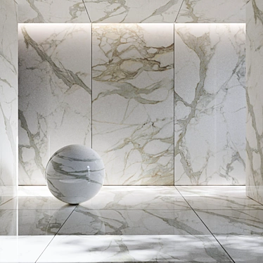 Calacatta Supremo Porcelain Tiles 3D model image 1 