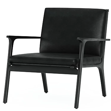 Ren Lounge Chair: Stylish Upholstered Armchair 3D model image 1 