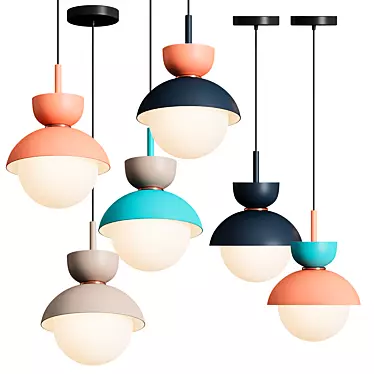 POMPON Pendant Lamp: Sleek Scandinavian Design 3D model image 1 