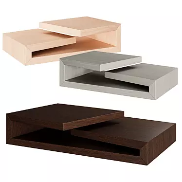 Sleek SAN Coffee Table: Minimalistic Japanese Design 3D model image 1 