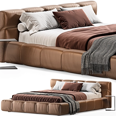 Luxurious B&B Italia Tufty Bed 3D model image 1 