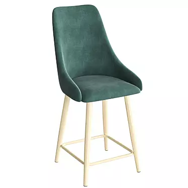 Hank Metal Leg Chair 3D model image 1 