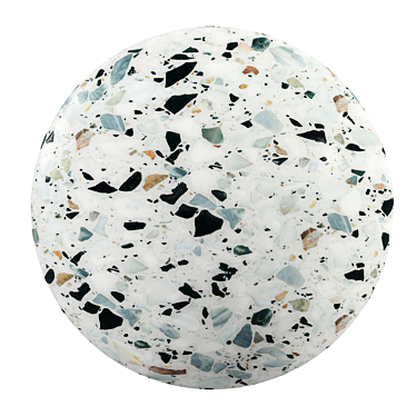 Seamless PBR Terrazzo Tiles 3D model image 1 