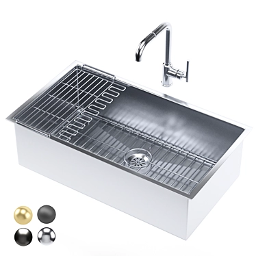 K5285: Stylish and Spacious Sink 3D model image 1 