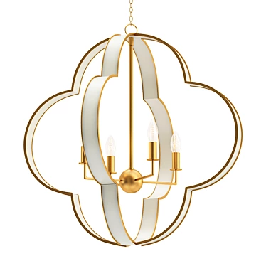 Elegant Quatrefoil Chandelier 3D model image 1 