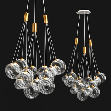 Elegant Cascade - Jodis Chandelier 3D model image 1 