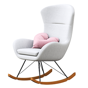 Nordic Zen Rocking Chair 3D model image 1 