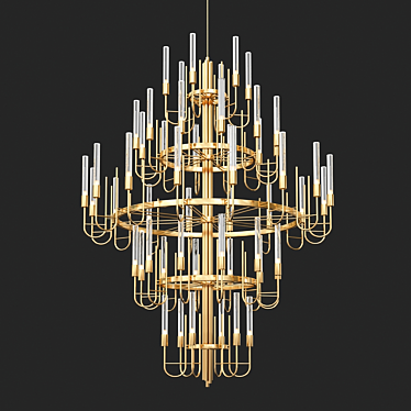 Elegant Gala Chandelier: Illuminate in Style 3D model image 1 