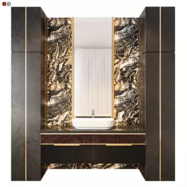 Luxury Bathroom 3D Model 3D model image 1 