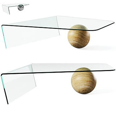 Sleek Globe Coffee Table 3D model image 1 