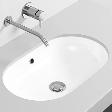 Olympia Oval Undermount Sink 3D model image 1 