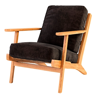 Brooks Lounge Chair: Stylish & Comfortable Seating 3D model image 1 