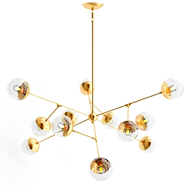 Celestial Elegance Chandelier 3D model image 1 