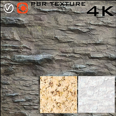 4K Rock PBR Texture Pack 3D model image 1 