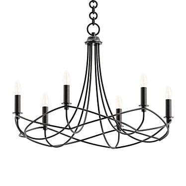 Elegant Sonnet Chandelier 3D model image 1 