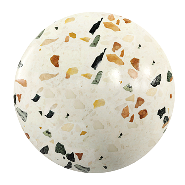 Vibrant Terrazzo Marble Tile 3D model image 1 