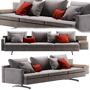 Luxury Massaud Sofa: Perfect Blend of Comfort and Design 3D model image 1 