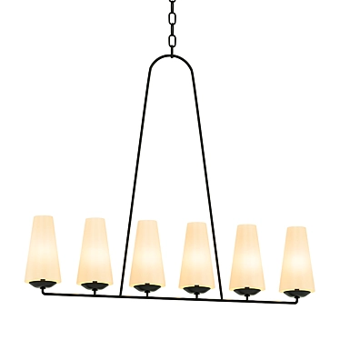 Elegant Fontaine Linear Chandelier 3D model image 1 