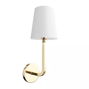 Vintage Brass Dimmable Sconce 3D model image 1 