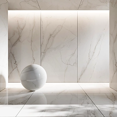 Marmi Statuario Light Porcelain Tile 3D model image 1 