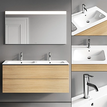 Modern Duravit L-Cube Vanity Set 3D model image 1 