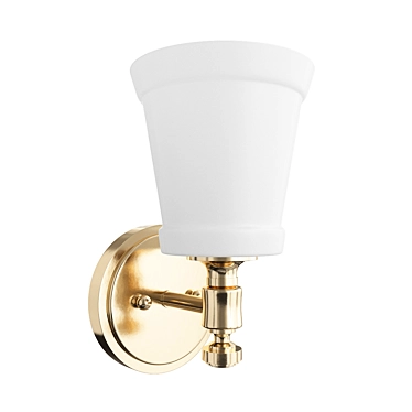 Transitional Aged Brass Wall Sconce 3D model image 1 
