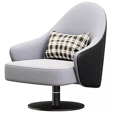 Ludwig Swivel Armchair with Armrests 3D model image 1 