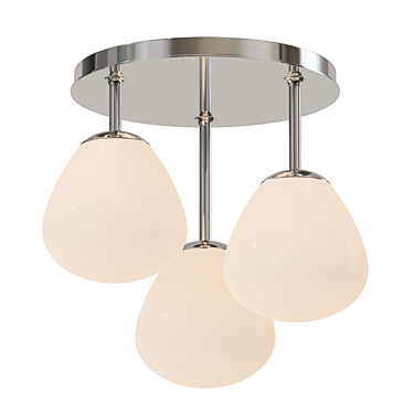 IKEA DEJSA Ceiling Light - Chrome and Blown Glass 3D model image 1 