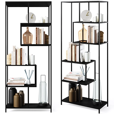 Seaford Bookcase: Stylish Storage Solution 3D model image 1 