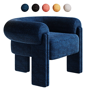 Sevigne Armchair: Aesthetic Comfort 3D model image 1 