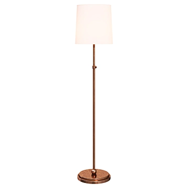 Sleek Adjustable Floor Lamp 3D model image 1 