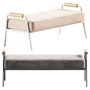 Elegante Outdoor Bench by Meridiani 3D model image 1 