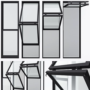 Sleek Aluminum Window 10: High Quality Renders 3D model image 1 