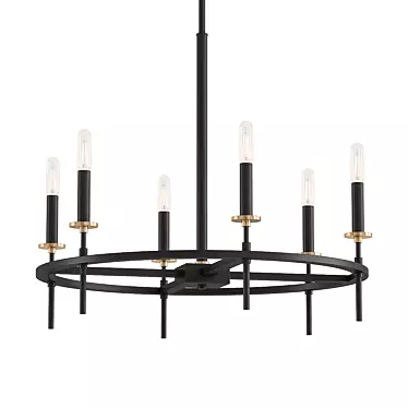 Bryant Midnight Black Chandelier 3D model image 1 