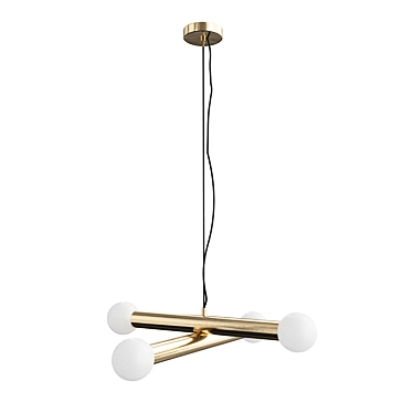 Chubes Brass Ceiling Pendant - 4 Light 3D model image 1 