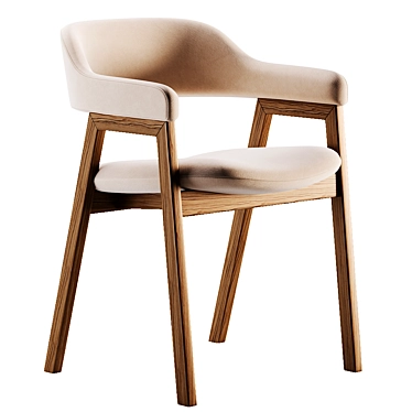 Elegant Savis Gray Dining Chair 3D model image 1 