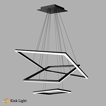 Black Altis LED Pendant: Stylish and Modern 3D model image 1 