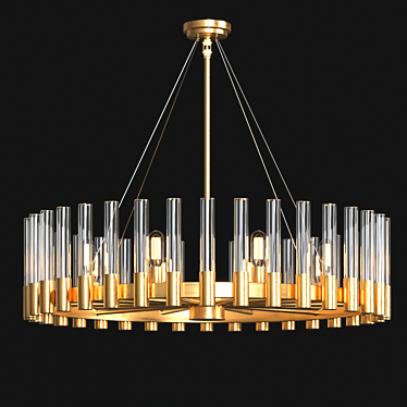 Perla Oval Chandelier: Vintage Elegance 3D model image 1 