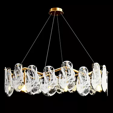 Elegant Steivor Glass Chandelier 3D model image 1 